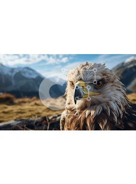 Intra Συλλεκτικό Ξύλινο Παζλ Plywood  4mm - Majestic Eagle με ανοιχτά φτερά και ανοιχτό ράμφος Σε Ξύλινο Κουτί - Διαστάσεις: 10x10 cm – 25 κομμάτια