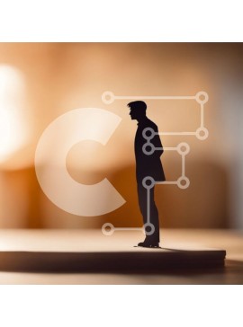 Intra Συλλεκτικό Ξύλινο Παζλ Plywood  4mm - Σιλουέτα ενός άνδρα με ένα κοστούμι που στέκεται σε μια ξύλινη επιφάνεια Σε Ξύλινο Κουτί - Διαστάσεις Puzzle: 10x10 cm – 25 κομμάτια