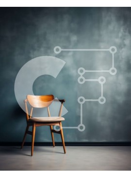 Intra Συλλεκτικό Ξύλινο Παζλ Plywood  4mm - Ξύλινη καρέκλα σε σκούρο μπλε δωμάτιο Σε Ξύλινο Κουτί - Διαστάσεις Puzzle: 10x10 cm – 25 κομμάτια