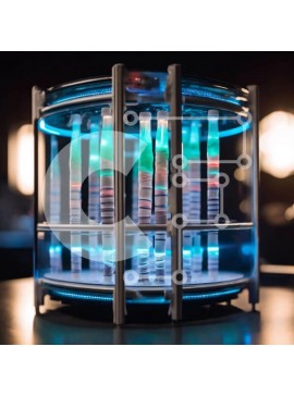 Intra Συλλεκτικό Ξύλινο Παζλ Plywood  4mm - Κυκλική επιστημονική συσκευή με σωλήνες και φώτα LED Σε Ξύλινο Κουτί - Διαστάσεις Puzzle: 10x10 cm – 25 κομμάτια