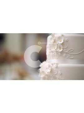 Σετ των 2 Intra Συλλεκτικό Ξύλινο Παζλ Plywood  4mm - Λευκή γαμήλια τούρτα τριών επιπέδων με λουλούδια και κορδέλες Σε Ξύλινο Κουτί - Διαστάσεις: 10x10 cm – 25 κομμάτια