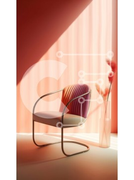 Intra Συλλεκτικό Ξύλινο Παζλ Plywood  4mm - Μοντέρνο σαλόνι με κόκκινο τοίχο και μεγάλο παράθυρο Σε Ξύλινο Κουτί - Διαστάσεις Puzzle: 10x10 cm – 25 κομμάτια