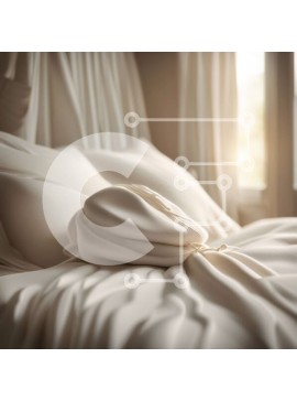 Intra Συλλεκτικό Ξύλινο Παζλ Plywood  4mm - Άνετη κινηματογράφηση σε πρώτο πλάνο του κρεβατιού με λευκά σεντόνια και μαξιλάρι Σε Ξύλινο Κουτί - Διαστάσεις Puzzle: 10x10 cm – 25 κομμάτια