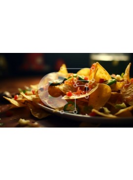 Σετ των 2 Intra Συλλεκτικό Ξύλινο Παζλ Plywood  4mm - Νόστιμο Nachos με τυρί και Jalapenos Σε Ξύλινο Κουτί - Διαστάσεις: 10x10 cm – 25 κομμάτια