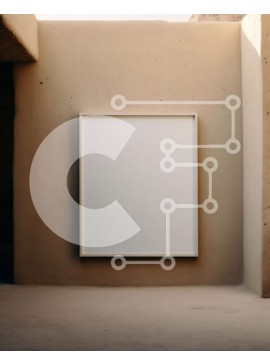 Intra Συλλεκτικό Ξύλινο Παζλ Plywood  4mm - Κενός λευκός καμβάς που κρέμεται στον τοίχο στη γωνία του δωματίου Σε Ξύλινο Κουτί - Διαστάσεις Puzzle: 10x10 cm – 25 κομμάτια