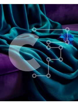 Intra Συλλεκτικό Ξύλινο Παζλ Plywood  4mm - Κομψός και άνετος μωβ βελούδινος καναπές με μπλε λουλούδι Σε Ξύλινο Κουτί - Διαστάσεις Puzzle: 10x10 cm – 25 κομμάτια