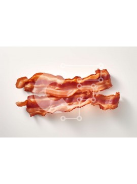 Σετ των 2 Intra Συλλεκτικό Ξύλινο Παζλ Plywood  4mm - Λωρίδες μπέικον σε λευκή επιφάνεια Σε Ξύλινο Κουτί - Διαστάσεις: 10x10 cm – 25 κομμάτια