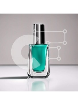 Σετ των 2 Intra Συλλεκτικό Ξύλινο Παζλ Plywood  4mm - Κομψό και μοντέρνο πράσινο μπουκάλι βερνικιού νυχιών - Turquoise Shine Σε Ξύλινο Κουτί - Διαστάσεις: 10x10 cm – 25 κομμάτια