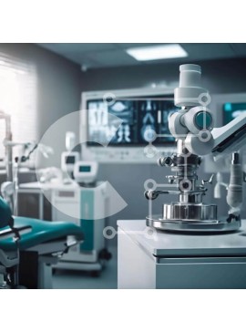 Intra Συλλεκτικό Ξύλινο Παζλ Plywood  4mm - Ιατρικό δωμάτιο με εξοπλισμό και οθόνες τηλεόρασης Σε Ξύλινο Κουτί - Διαστάσεις Puzzle: 10x10 cm – 25 κομμάτια