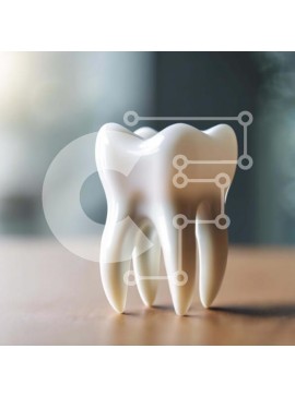 Intra Συλλεκτικό Ξύλινο Παζλ Plywood  4mm - Μοντέλο οδοντικών δοντιών σε τραπέζι βελανιδιάς Σε Ξύλινο Κουτί - Διαστάσεις Puzzle: 10x10 cm – 25 κομμάτια