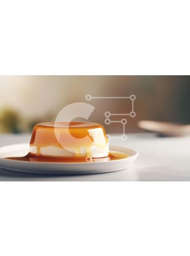 Σετ των 2 Intra Συλλεκτικό Ξύλινο Παζλ Plywood  4mm - Λευκό επιδόρπιο με σάλτσα καραμέλας Σε Ξύλινο Κουτί - Διαστάσεις: 10x10 cm – 25 κομμάτια