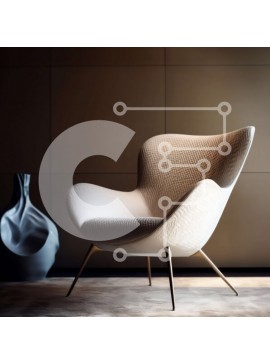 Intra Συλλεκτικό Ξύλινο Παζλ Plywood  4mm - Κομψή και μινιμαλιστική λευκή πολυθρόνα σε φωτεινό δωμάτιο με μεγάλο παράθυρο Σε Ξύλινο Κουτί - Διαστάσεις Puzzle: 10x10 cm – 25 κομμάτια