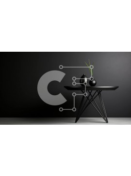 Intra Συλλεκτικό Ξύλινο Παζλ Plywood  4mm - Μαύρο τραπέζι με βάζο με λουλούδια στο μαύρο πάτωμα Σε Ξύλινο Κουτί - Διαστάσεις Puzzle: 10x10 cm – 25 κομμάτια