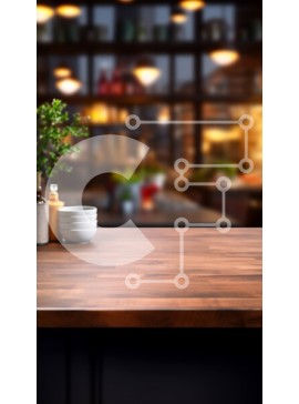 Intra Συλλεκτικό Ξύλινο Παζλ Plywood  4mm - Πάγκος Κουζίνας με Ξύλινη Επιφάνεια και Φυτό Σε Ξύλινο Κουτί - Διαστάσεις Puzzle: 10x10 cm – 25 κομμάτια