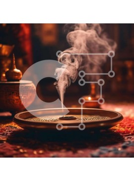 Intra Συλλεκτικό Ξύλινο Παζλ Plywood  4mm - Θυμιατήριο με καπνό για διαλογισμό και γιόγκα Σε Ξύλινο Κουτί - Διαστάσεις Puzzle: 10x10 cm – 25 κομμάτια