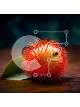 Σετ των 2 Intra Συλλεκτικό Ξύλινο Παζλ Plywood  4mm - Όμορφη εικόνα ενός κόκκινου φρούτου με πράσινα φύλλα σε ένα ξύλινο τραπέζι Σε Ξύλινο Κουτί - Διαστάσεις: 10x10 cm – 25 κομμάτια