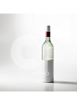 Σετ των 2 Intra Συλλεκτικό Ξύλινο Παζλ Plywood  4mm - Κομψό μπουκάλι λευκό κρασί με πράσινη ετικέτα και φελλό Σε Ξύλινο Κουτί - Διαστάσεις: 10x10 cm – 25 κομμάτια