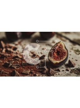 Σετ των 2 Intra Συλλεκτικό Ξύλινο Παζλ Plywood  4mm - Μισοφαγωμένα τσιπάκια σύκου και σοκολάτας σε ένα τραπέζι Σε Ξύλινο Κουτί - Διαστάσεις: 10x10 cm – 25 κομμάτια