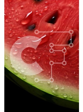 Σετ των 2 Intra Συλλεκτικό Ξύλινο Παζλ Plywood  4mm - Δροσιστική φέτα καρπούζι με σταγόνες νερού Σε Ξύλινο Κουτί - Διαστάσεις: 10x10 cm – 25 κομμάτια