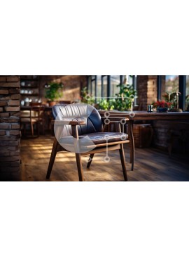 Intra Συλλεκτικό Ξύλινο Παζλ Plywood  4mm - Άνετο εσωτερικό με δερμάτινη καρέκλα και ηλιόλουστο παράθυρο Σε Ξύλινο Κουτί - Διαστάσεις Puzzle: 10x10 cm – 25 κομμάτια