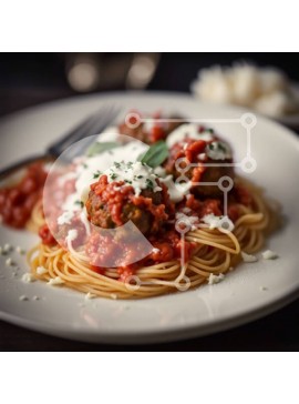 Σετ των 2 Intra Συλλεκτικό Ξύλινο Παζλ Plywood  4mm - Λαχταριστά σπαγγέτι με κεφτεδάκια σε αρωματική σάλτσα ντομάτας Σε Ξύλινο Κουτί - Διαστάσεις: 10x10 cm – 25 κομμάτια