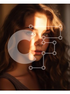 Intra Συλλεκτικό Ξύλινο Παζλ Plywood  4mm - Όμορφο πορτρέτο μιας νεαρής γυναίκας στο φυσικό φως Σε Ξύλινο Κουτί - Διαστάσεις Puzzle: 10x10 cm – 25 κομμάτια