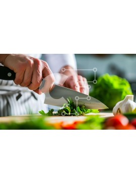 Σετ των 2 Intra Συλλεκτικό Ξύλινο Παζλ Plywood  4mm - Πρόσωπο που κόβει λαχανικά και βότανα σε ξύλινο ξύλο κοπής Σε Ξύλινο Κουτί - Διαστάσεις: 10x10 cm – 25 κομμάτια