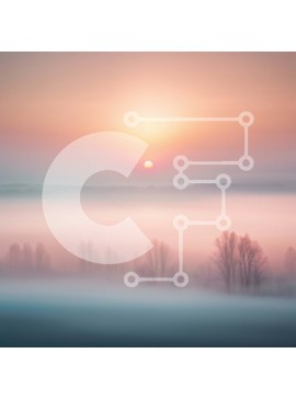 Intra Συλλεκτικό Ξύλινο Παζλ Plywood  4mm - Όμορφο ηλιοβασίλεμα πάνω από το ομιχλώδες τοπίο με τα δέντρα Σε Ξύλινο Κουτί - Διαστάσεις: 10x10 cm – 25 κομμάτια