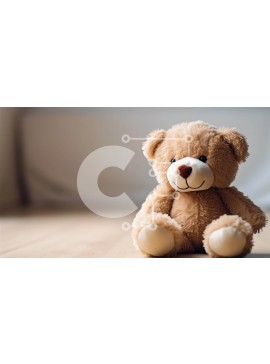 Intra Συλλεκτικό Ξύλινο Παζλ Plywood  4mm - Χαρούμενο καφέ αρκουδάκι που κάθεται στο πάτωμα Σε Ξύλινο Κουτί - Διαστάσεις Puzzle: 10x10 cm – 25 κομμάτια