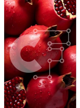 Σετ των 2 Intra Συλλεκτικό Ξύλινο Παζλ Plywood  4mm - Σωρός από κόκκινα ρόδια καλυμμένα με σταγονίδια νερού Σε Ξύλινο Κουτί - Διαστάσεις: 10x10 cm – 25 κομμάτια