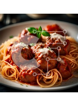 Σετ των 2 Intra Συλλεκτικό Ξύλινο Παζλ Plywood  4mm - Λαχταριστό πιάτο σπαγγέτι με κεφτεδάκια και παρμεζάνα Σε Ξύλινο Κουτί - Διαστάσεις: 10x10 cm – 25 κομμάτια