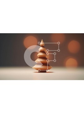 Intra Συλλεκτικό Ξύλινο Παζλ Plywood  4mm - Ξύλινο γλυπτό δέντρου με φώτα Bokeh Σε Ξύλινο Κουτί - Διαστάσεις Puzzle: 10x10 cm – 25 κομμάτια