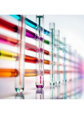 Intra Συλλεκτικό Ξύλινο Παζλ Plywood  4mm - Ζωντανή εικόνα πολύχρωμων δοκιμαστικών σωλήνων σε ένα επιστημονικό πείραμα Σε Ξύλινο Κουτί - Διαστάσεις Puzzle: 10x10 cm – 25 κομμάτια