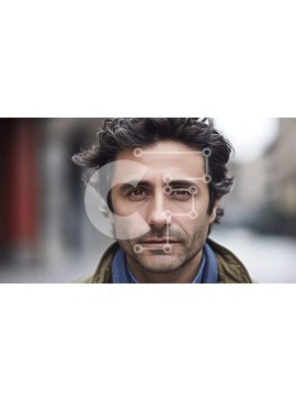 Intra Συλλεκτικό Ξύλινο Παζλ Plywood  4mm - Σοβαρό πορτρέτο ενός άνδρα με γένια και καφέ σακάκι Σε Ξύλινο Κουτί - Διαστάσεις Puzzle: 10x10 cm – 25 κομμάτια