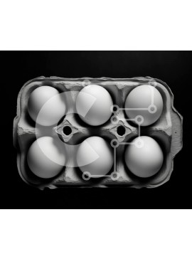 Σετ των 2 Intra Συλλεκτικό Ξύλινο Παζλ Plywood  4mm - Έξι αυγά σε ένα χαρτόκουτο - φωτογραφία στοκ τροφίμων Σε Ξύλινο Κουτί - Διαστάσεις: 10x10 cm – 25 κομμάτια