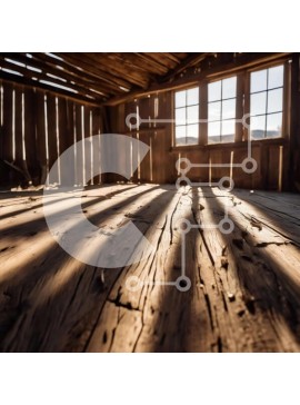 Intra Συλλεκτικό Ξύλινο Παζλ Plywood  4mm - Ηλιόλουστο κενό δωμάτιο με ξύλινο πάτωμα Σε Ξύλινο Κουτί - Διαστάσεις Puzzle: 10x10 cm – 25 κομμάτια