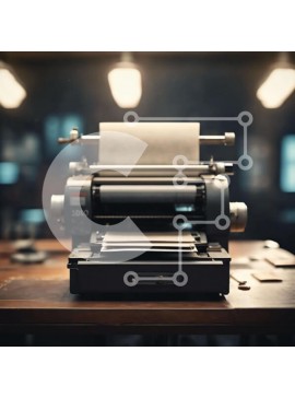 Intra Συλλεκτικό Ξύλινο Παζλ Plywood  4mm - Vintage γραφομηχανή σε ξύλινο τραπέζι Σε Ξύλινο Κουτί - Διαστάσεις Puzzle: 10x10 cm – 25 κομμάτια