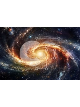 Intra Συλλεκτικό Ξύλινο Παζλ Plywood  4mm - Εκπληκτική εικόνα ενός σπειροειδούς γαλαξία στο Σύμπαν Σε Ξύλινο Κουτί - Διαστάσεις Puzzle: 10x10 cm – 25 κομμάτια
