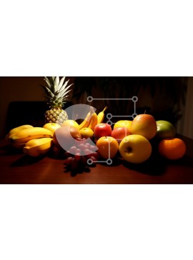 Σετ των 2 Intra Συλλεκτικό Ξύλινο Παζλ Plywood  4mm - Όμορφη εικόνα ενός τραπεζιού με διάφορα φρούτα Σε Ξύλινο Κουτί - Διαστάσεις: 10x10 cm – 25 κομμάτια