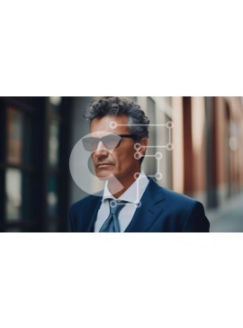 Intra Συλλεκτικό Ξύλινο Παζλ Plywood  4mm - Επαγγελματίας επιχειρηματίας που κοιτάζει μακριά στην απόσταση Σε Ξύλινο Κουτί - Διαστάσεις Puzzle: 10x10 cm – 25 κομμάτια