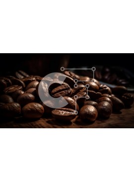 Σετ των 2 Intra Συλλεκτικό Ξύλινο Παζλ Plywood  4mm - Όμορφη εικόνα από φρεσκοψημένους κόκκους καφέ σε ένα ξύλινο τραπέζι Σε Ξύλινο Κουτί - Διαστάσεις: 10x10 cm – 25 κομμάτια