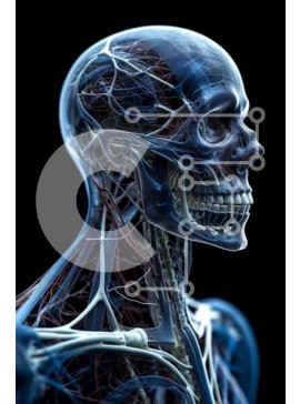 Intra Συλλεκτικό Ξύλινο Παζλ Plywood  4mm - Λεπτομερής τρισδιάστατη απόδοση ανθρώπινου κρανίου με διαφανή προβολή Σε Ξύλινο Κουτί - Διαστάσεις Puzzle: 10x10 cm – 25 κομμάτια