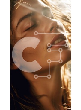 Intra Συλλεκτικό Ξύλινο Παζλ Plywood  4mm - Όμορφη εικόνα μιας γυναίκας που κοιτάζει γαλήνια στον ήλιο Σε Ξύλινο Κουτί - Διαστάσεις Puzzle: 10x10 cm – 25 κομμάτια