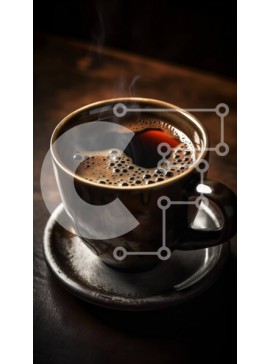 Intra Συλλεκτικό Ξύλινο Παζλ Plywood  4mm - Όμορφη εικόνα ενός ζεστού φλιτζάνι καφέ με ατμό που ανεβαίνει Σε Ξύλινο Κουτί - Διαστάσεις: 10x10 cm – 25 κομμάτια