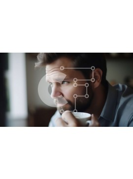 Intra Συλλεκτικό Ξύλινο Παζλ Plywood  4mm - Άτομο που απολαμβάνει ένα φλιτζάνι καφέ με θέα Σε Ξύλινο Κουτί - Διαστάσεις Puzzle: 10x10 cm – 25 κομμάτια