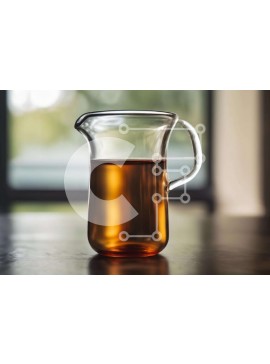 Σετ των 2 Intra Συλλεκτικό Ξύλινο Παζλ Plywood  4mm - Γυάλινη στάμνα γεμάτη με καφέ υγρό σε ξύλινο τραπέζι Σε Ξύλινο Κουτί - Διαστάσεις: 10x10 cm – 25 κομμάτια