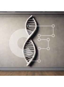 Intra Συλλεκτικό Ξύλινο Παζλ Plywood  4mm - DNA Strand σε άδειο δωμάτιο με ξύλινη καρέκλα Σε Ξύλινο Κουτί - Διαστάσεις Puzzle: 10x10 cm – 25 κομμάτια