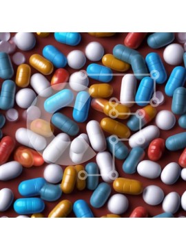 Intra Συλλεκτικό Ξύλινο Παζλ Plywood  4mm - Πολύχρωμα χάπια και κάψουλες στο τραπέζι Σε Ξύλινο Κουτί - Διαστάσεις Puzzle: 10x10 cm – 25 κομμάτια