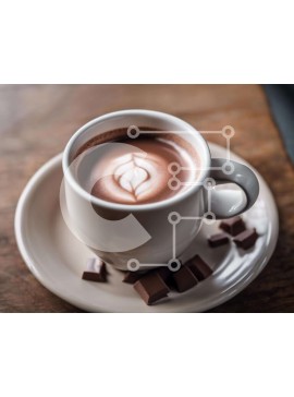 Σετ των 2 Intra Συλλεκτικό Ξύλινο Παζλ Plywood  4mm - Ζεστό κακάο με κύβους σοκολάτας Σε Ξύλινο Κουτί - Διαστάσεις: 10x10 cm – 25 κομμάτια