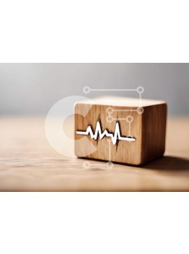 Intra Συλλεκτικό Ξύλινο Παζλ Plywood  4mm - Ξύλινος Κύβος ΗΚΓ για Καρδιοπαρακολούθηση και Ηλεκτροκαρδιογραφία Σε Ξύλινο Κουτί - Διαστάσεις Puzzle: 10x10 cm – 25 κομμάτια